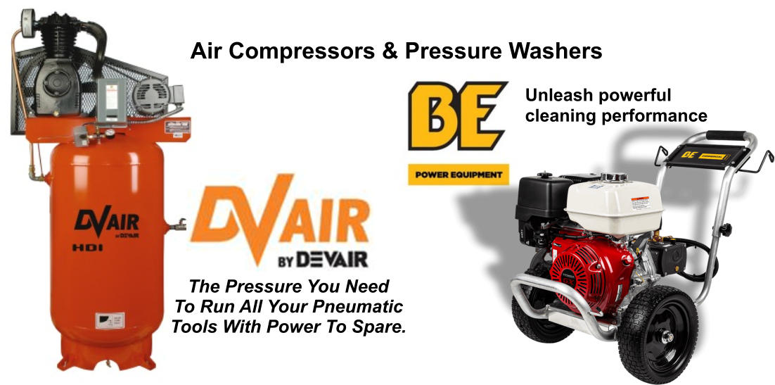 The Pressure You Need To Run All Your Pneumatic  Tools With Power To Spare. Air Compressors & Pressure Washers Unleash powerful cleaning performance